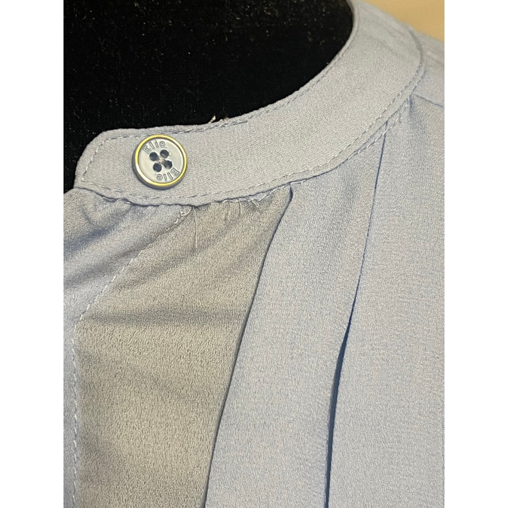 Elie Tahari Light Blue Pleated Blouse - Picture 3 of 7